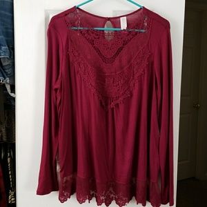 Burgundy blouses